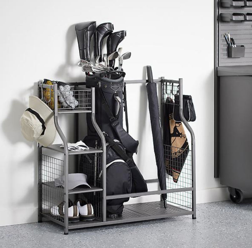 Golf club storage from Container Store